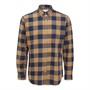 Selected Heren Homme Slh-Pina Flannel But Down O Overhemden met lange mouwen Lichtbruin