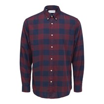 Selected Herre Homme Slh-Pina Flannel But Down O Langærmet shirts Marineblå