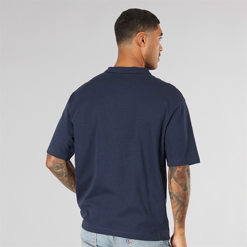 Selected Homme Mens Chester Short Sleeve Binding T-Shirt Outer Space