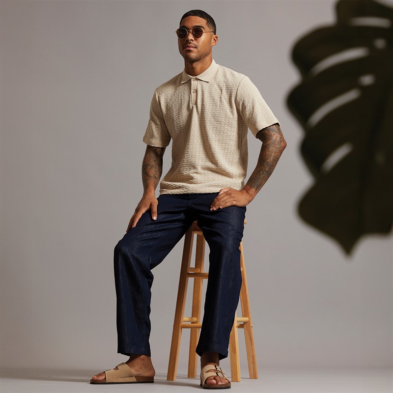 Selected Homme Mens 220 Loose Nolan Chinos Dark Blue Denim