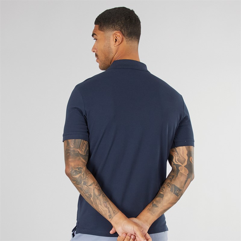 Selected Homme Mens Sergio Short Sleeve Polo Navy Blazer