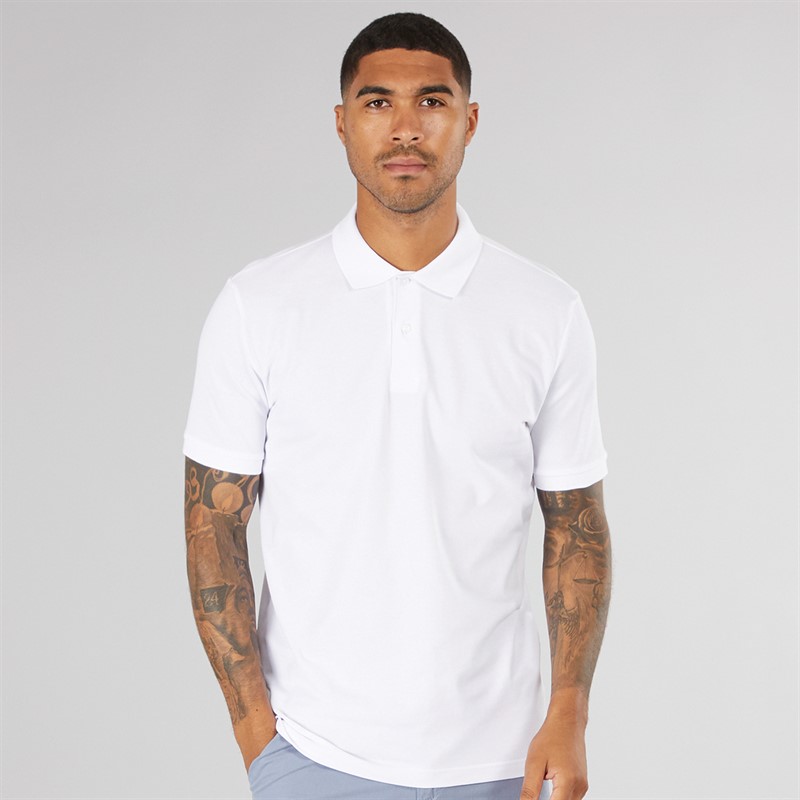Selected Homme Mens Sergio Short Sleeve Polo Bright White
