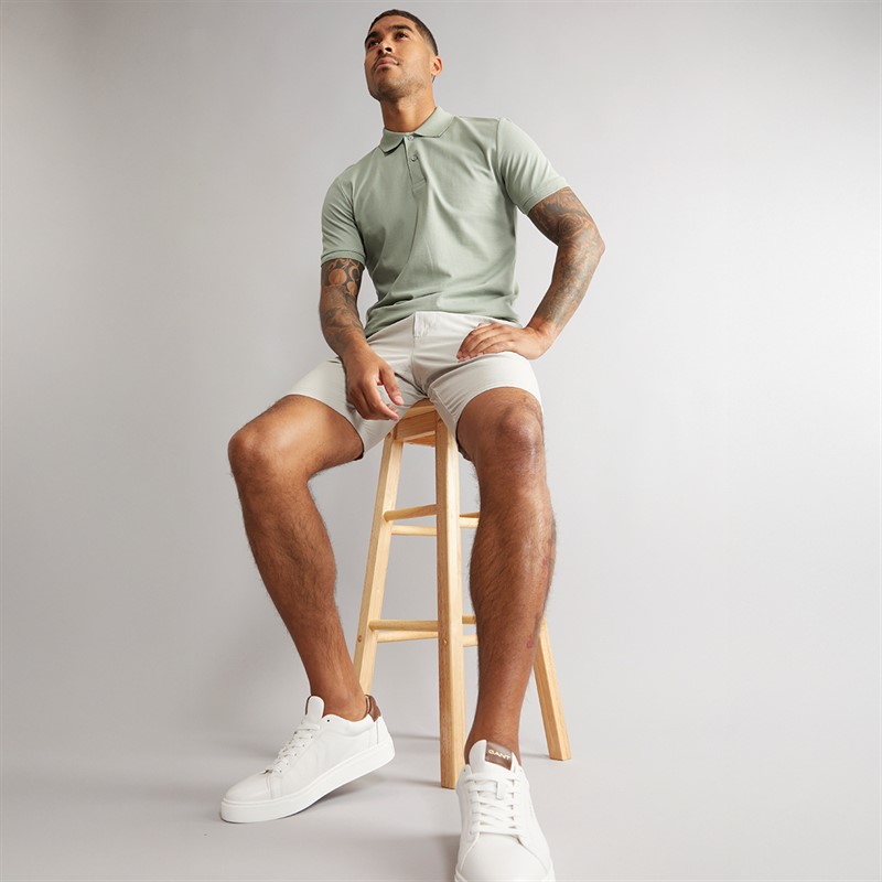 Selected Homme Mens Sergio Short Sleeve Polo Iceberg Green