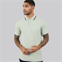 Selected Mens Atlas Short Sleeve Polo Shirt Aqua Gray