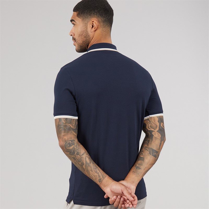 Selected Mens Atlas Short Sleeve Polo Shirt Sky Captain