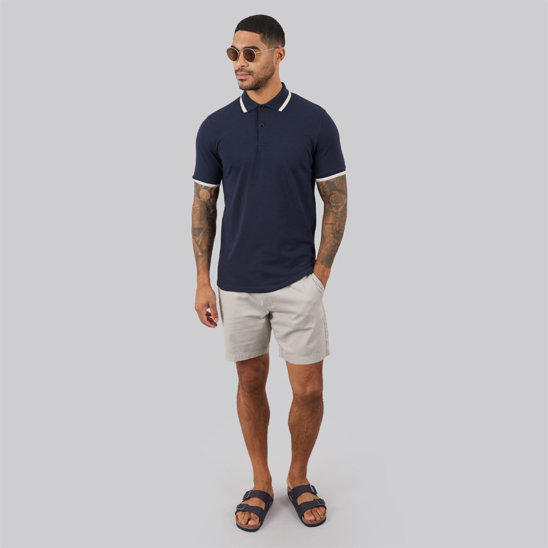 Selected Mens Atlas Short Sleeve Polo Shirt Sky Captain