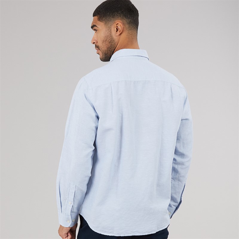 Selected Mens Claus Long Sleeve Shirt Dusty Blue