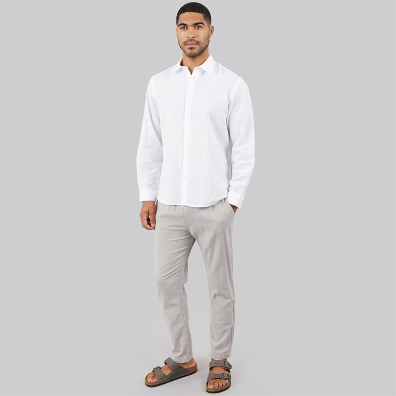 Selected Mens Claus Long Sleeve Shirt Bright White
