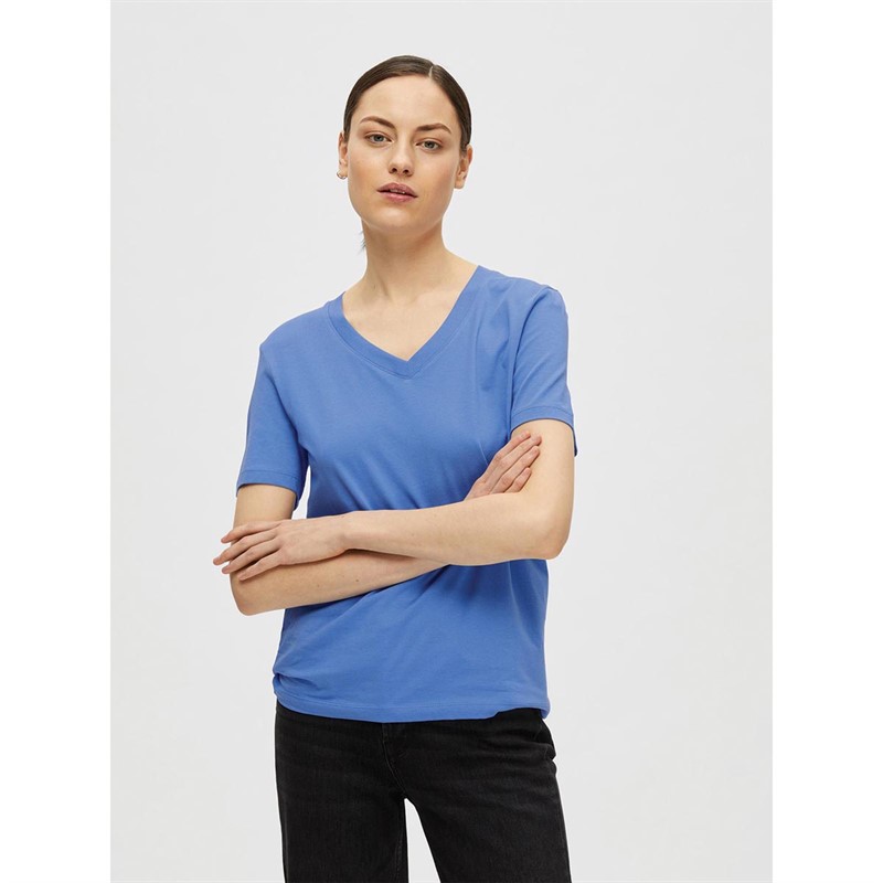 Selected Femme Dame Essential Overdele Blå