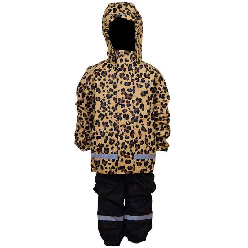 True North Kinder Rain Set PU Jacken Braunes Tiermuster