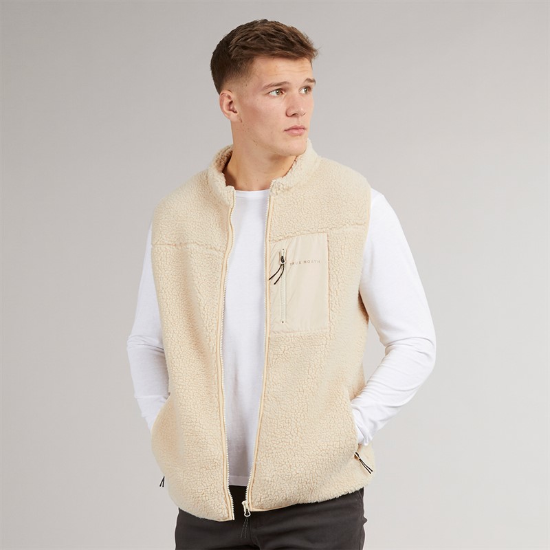 True North Herren Fleece Weste Beige
