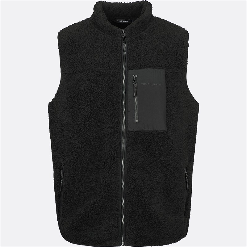 True North Herren Fleeceweste Schwarz