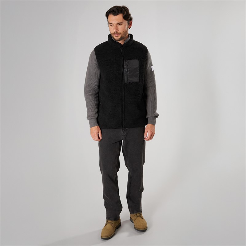 True North Mens Pile Vest Black