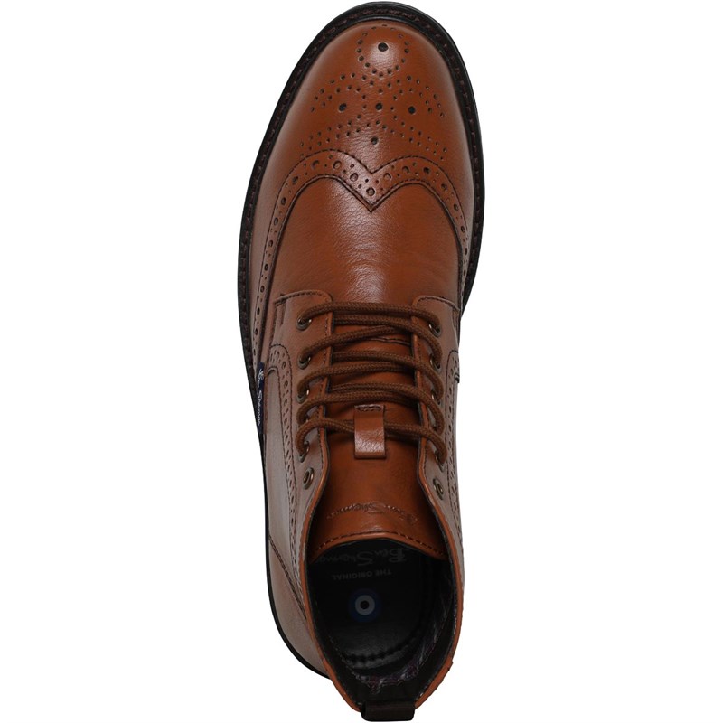 Ben Sherman Mens Enfield Brogue Boots Caramel