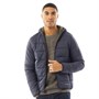 Ben Sherman Mens Lightweight Padded Jacket With Hood Midnight