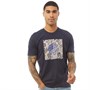 Ben Sherman Mens Paisley Logo T-Shirt Dark Navy