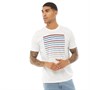 Ben Sherman T-Shirts Cropped Stripe Homme Blanc