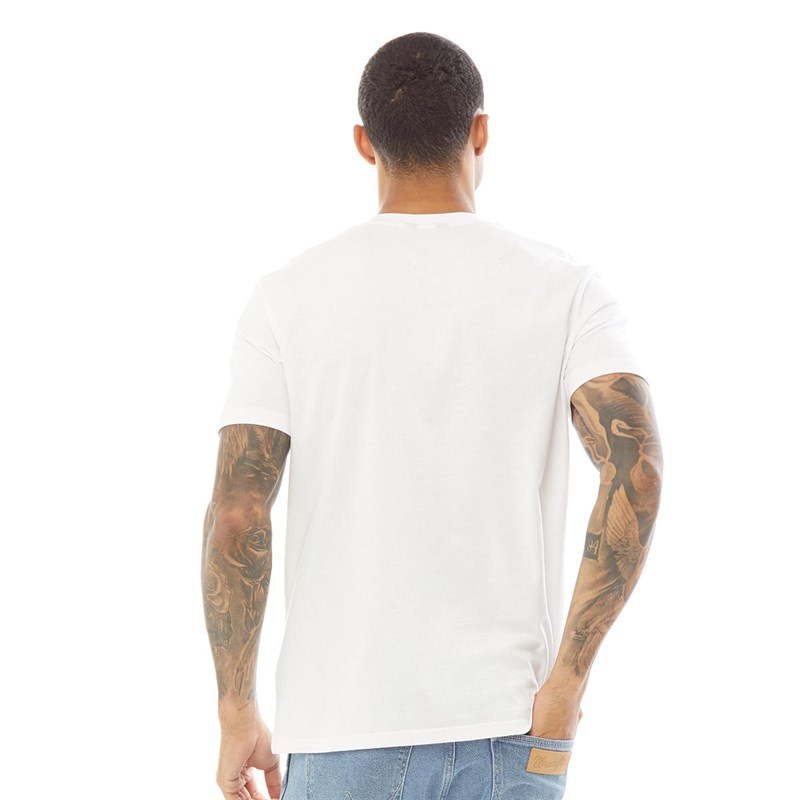 Ben Sherman T-Shirts Cropped Stripe Homme Blanc
