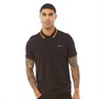 Ben Sherman Herren Kurzarm Polohemden Schwarz