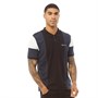 Ben Sherman Mens Vertical Colour Block Polo Black