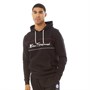 Ben Sherman Męskie Two Logo Panel Bluzy z kapturami Czarny