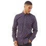 Ben Sherman Mens Long Sleeve Foulard Print Shirt Port