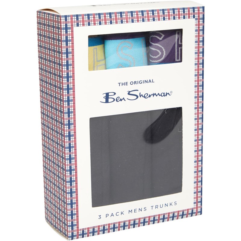 Ben Sherman Herren Luca Boxershorts in lose Passform Schwarz