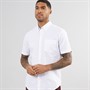 Ben Sherman Męskie Oxford Koszule z Krótkim Rękawem Biały
