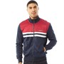 Ben Sherman Mens Colour Block Tricot Track Top Dark Navy