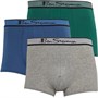 Ben Sherman Mens Cree Three Pack Boxer Trunks Ensign Blue/Grey Marl/Posy Green