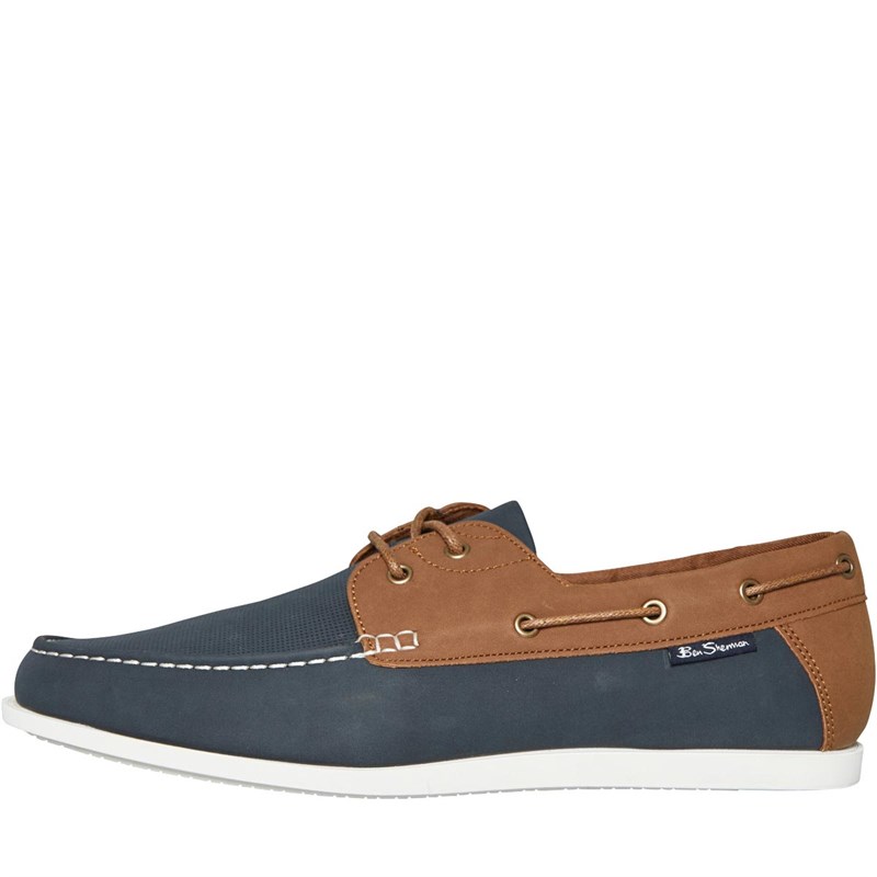 Buy Ben Sherman Mens Oceanic Deck Shoes Navy/Tan