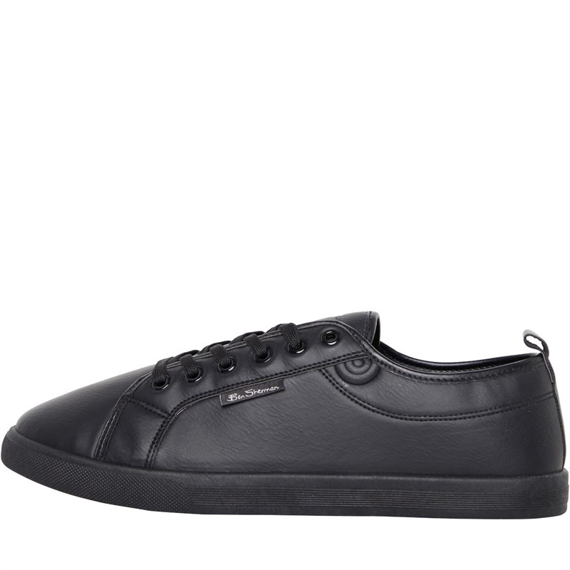 Ben Sherman Mens Southside PU Trainers Black