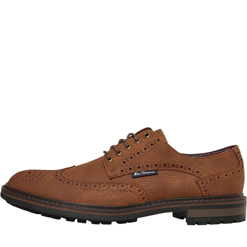 Ben Sherman Herren Spitfire Brogues Schuhe Karamell