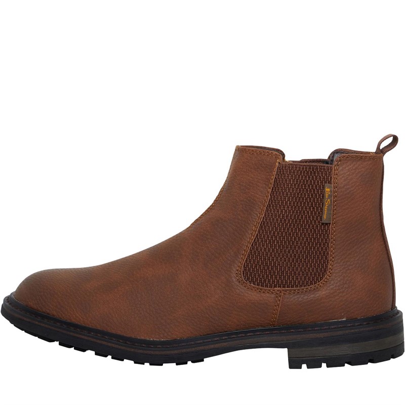 Ben Sherman Mens Vincent Chelsea Boots Tan