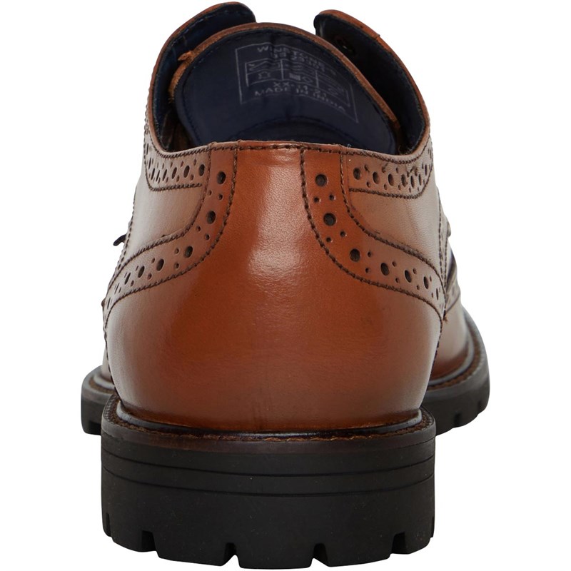Ben Sherman Mens Winstone Brogue Shoes Tan