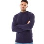 Ben Sherman Mens Cable Crew Neck Jumper Marine
