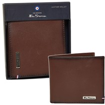 Ben Sherman Mens Classic Bi Fold Wallet Brown