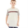 Ben Sherman Boys Bar Slub T-Shirt Light Grey Marl