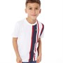 Ben Sherman Boys Split Stripe T-Shirt Bright White