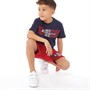 Ben Sherman Boys Big Barcode T-Shirt And Shorts Set Navy Blazer