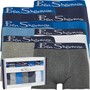 Ben Sherman Mens Zak Seven Pack Boxers Allure/Baleine Blue/White/Navy/Grey Marl/Charcoal