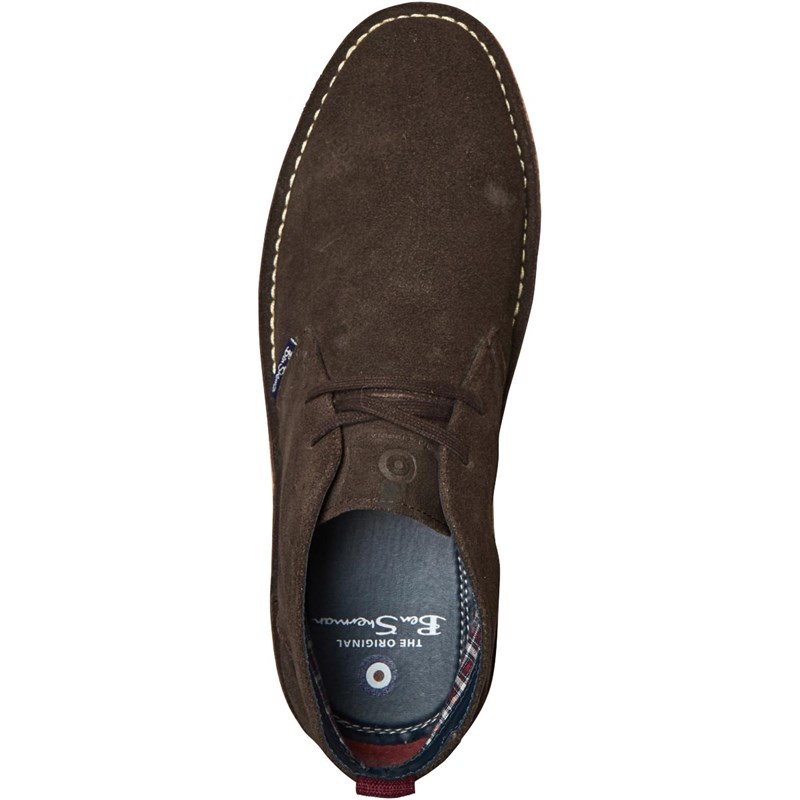 Ben Sherman Mens Hemmings Suede Chukka Boots Brown