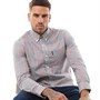 Ben Sherman Herren Mixed Scale Hemd mit langem Arm Rot kariert
