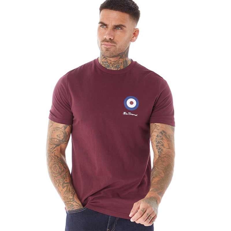 Ben Sherman T-Shirts Chest Target Homme Bordeaux