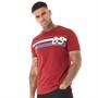 Ben Sherman T-Shirts 1963 Retro Stripe Homme Rouge Foncé