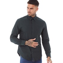 Ben Sherman Mens Long Sleeve Oxford Shirt Dark Green