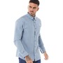 Ben Sherman Heren House Overhemden met lange mouwen Geruit Blauw
