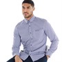 Ben Sherman Heren Gingham Overhemden met lange mouwen Marineblauw Geruit