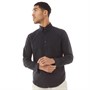 Ben Sherman Mens Long Sleeve Oxford Shirt Barely Black
