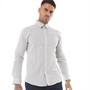 Ben Sherman Chemises à Manches Longues Stencil Geo Print Homme Blanc